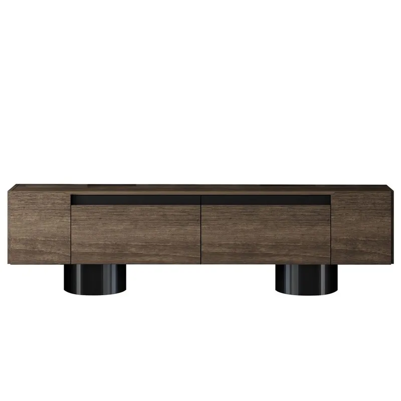 Kumail TV-bænk 180 cm - Brun/Sort - Møbler - TV borde & mediemøbler - TV-borde
