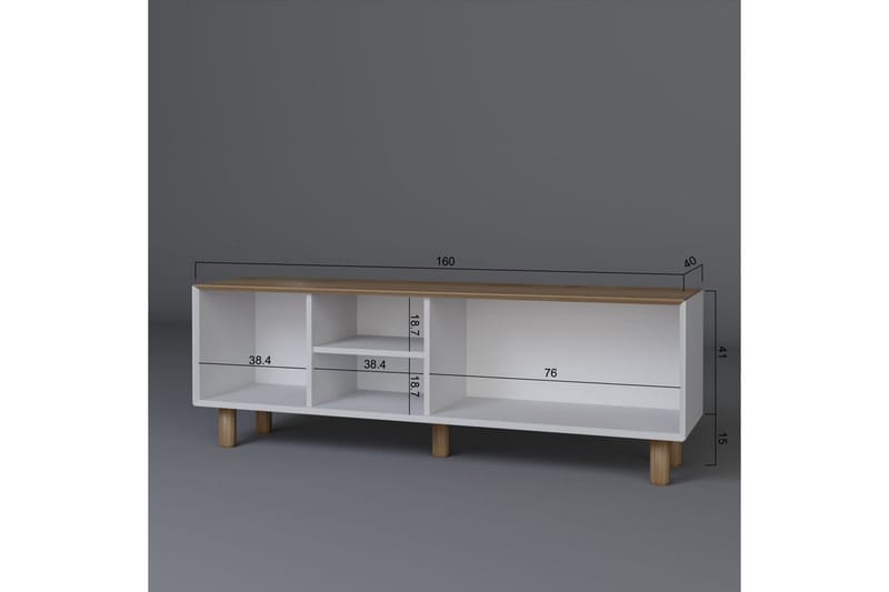 Kuniyoshi TV-bænk 160 cm - Eg - Møbler - TV borde & mediemøbler - TV-borde