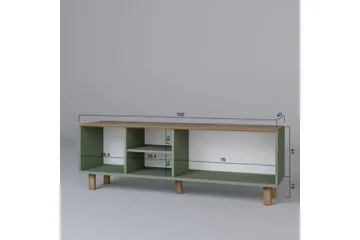 Kuniyoshi TV-bænk 160 cm - Grøn - Møbler - TV borde & mediemøbler - TV-borde