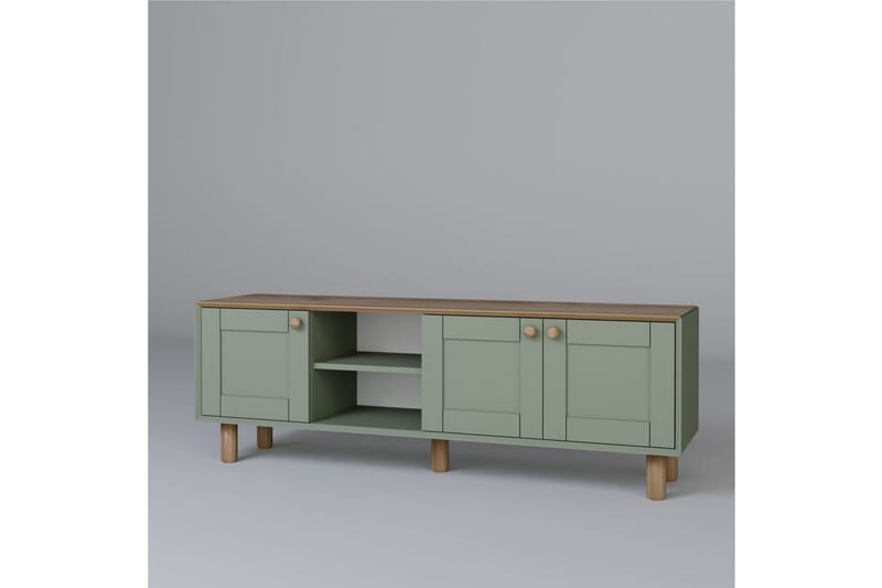 Kuniyoshi TV-bænk 160 cm - Grøn - Møbler - TV borde & mediemøbler - TV-borde