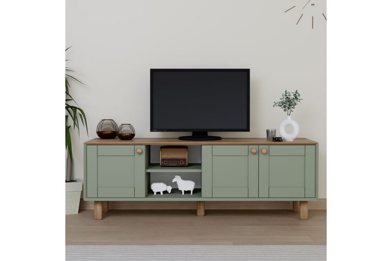 Kuniyoshi TV-bænk 160 cm - Grøn - Møbler - TV borde & mediemøbler - TV-borde