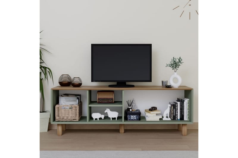 Kuniyoshi TV-bænk 160 cm - Grøn - Møbler - TV borde & mediemøbler - TV-borde