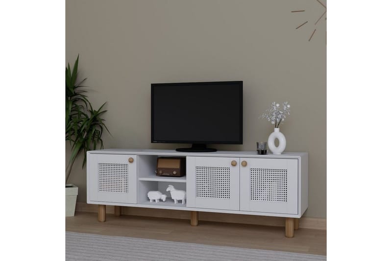 Kuniyoshi TV-bænk 160 cm - Hvid - Møbler - TV borde & mediemøbler - TV-borde