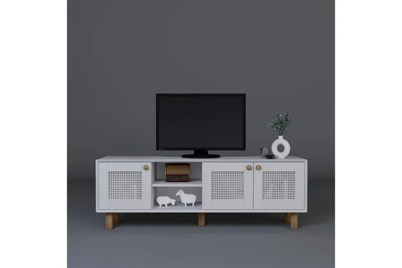 Kuniyoshi TV-bænk 160 cm - Hvid - Møbler - TV borde & mediemøbler - TV-borde