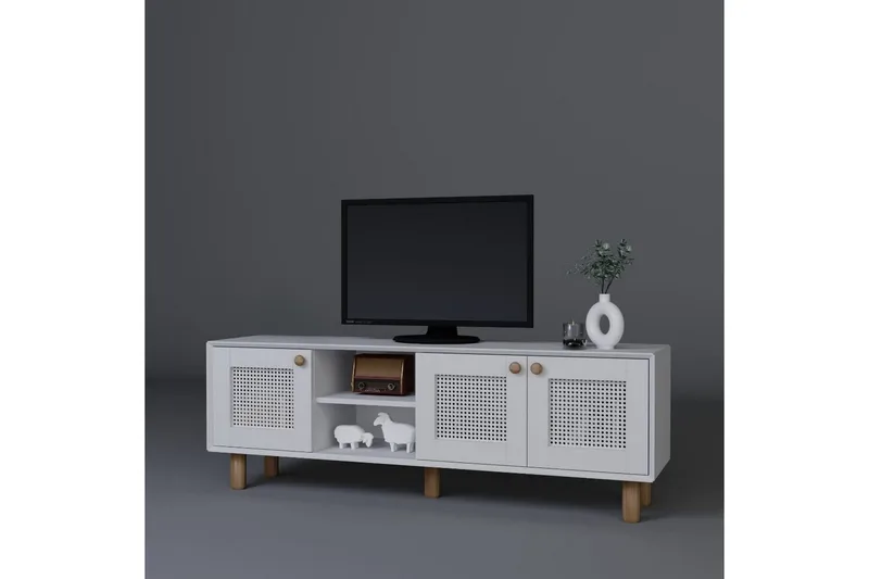 Kuniyoshi TV-bænk 160 cm - Hvid - Møbler - TV borde & mediemøbler - TV-borde
