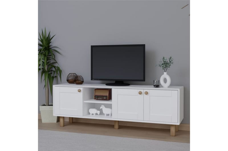 Kuniyoshi TV-bænk 160 cm - Hvid - Møbler - TV borde & mediemøbler - TV-borde