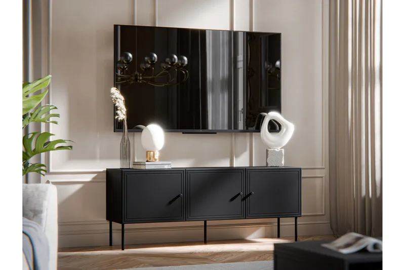 Laholm Tv-bord 151 cm - Sort - Møbler - TV borde & mediemøbler - TV-borde