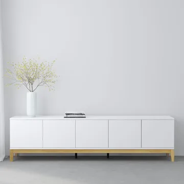 Lav skænk Loft24 Pelle Hvid/Wotan-eg - Hvid/Wotan-eg - Møbler - TV borde & mediemøbler - TV-borde