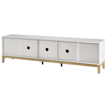 Lav skænk Loft24 Pelle Hvid/Wotan-eg - Hvid/Wotan-eg - Møbler - TV borde & mediemøbler - TV-borde