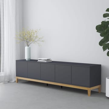 Lav skænk Loft24 Pelle Grå/Wotan-eg - Grå / Wotan-eg - Møbler - TV borde & mediemøbler - TV-borde