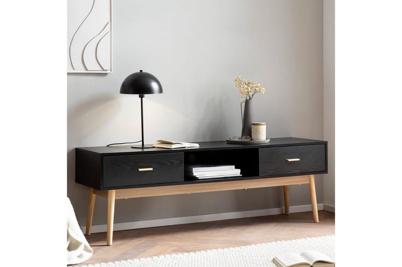 Lavbord Wohnling Eg Foliebelagt 2 Skuffer Moderne med Opbevaring Moderne - Møbler - TV borde & mediemøbler - TV-skab