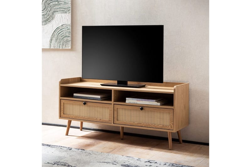 Lavbord Wohnling Eg Folieret 2 Skuffer Moderne med Opbevaring Viennes Flet Moderne - Møbler - TV borde & mediemøbler - TV-skab