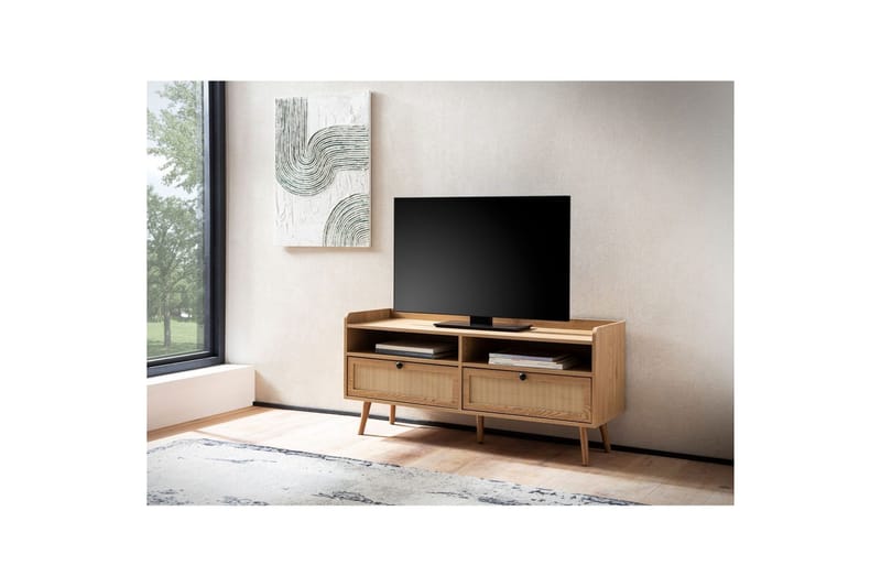 Lavbord Wohnling Eg Folieret 2 Skuffer Moderne med Opbevaring Viennes Flet Moderne - Møbler - TV borde & mediemøbler - TV-skab