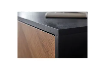 Lavbord Wohnling Eg Træ Folieret med 2 Døre Opbevaringsbakke Metalben Landstil - Møbler - TV borde & mediemøbler - TV-borde