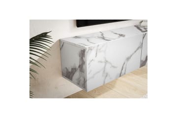 Lavbord Wohnling Folieret ophæng med klapdør Moderne Marmor, Hvid, 120 cm - Marmor, Hvid, 120 cm - Møbler - TV borde & mediemøbler - TV-reol