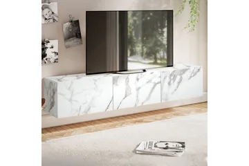 Lavbord Wohnling Folieret ophæng med klapdør Moderne Marmor, Hvid, 160 cm - Marmor, Hvid, 160 cm - Møbler - TV borde & mediemøbler - TV-reol