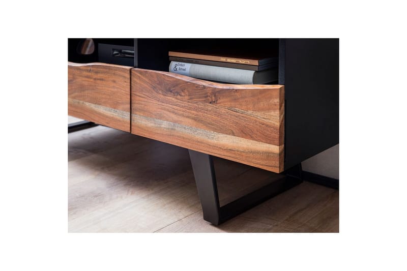 Lavbord Wohnling Massivt træ med 2 døre 1 skuffe træ kant landstil - Møbler - TV borde & mediemøbler - TV-skab