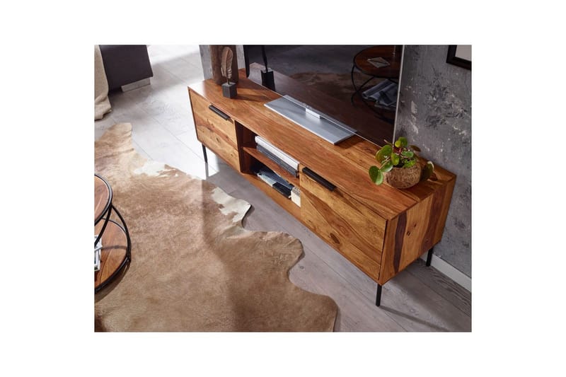 Lavbord Wohnling Massivt træ med opbevaring 2 døre landstil - Møbler - TV borde & mediemøbler - TV-borde