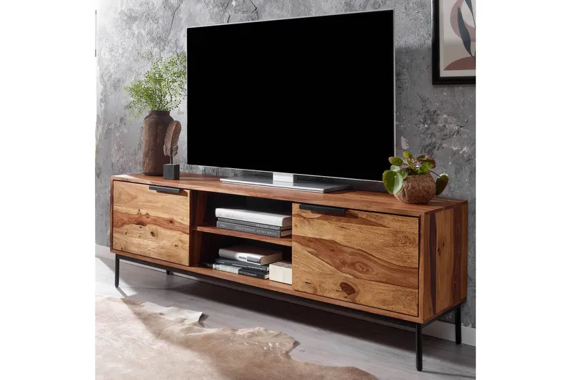 Lavbord Wohnling Massivt træ med opbevaring 2 døre landstil - Møbler - TV borde & mediemøbler - TV-borde