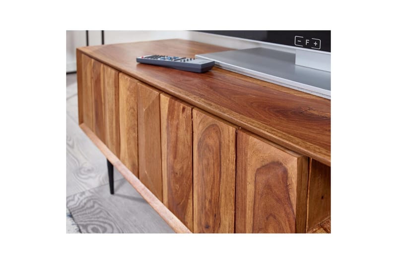 Lavbord Wohnling Massivt træ med opbevaring 2 døre tryk for at åbne landstil - Møbler - TV borde & mediemøbler - TV-borde