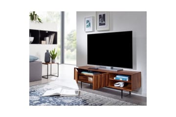 Lavbord Wohnling Massivt træ med opbevaring 2 døre tryk for at åbne landstil - Møbler - TV borde & mediemøbler - TV-borde