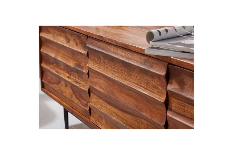 Lavbord Wohnling Massivt træ med opbevaring 3 døre landstil - Møbler - TV borde & mediemøbler - TV-skab