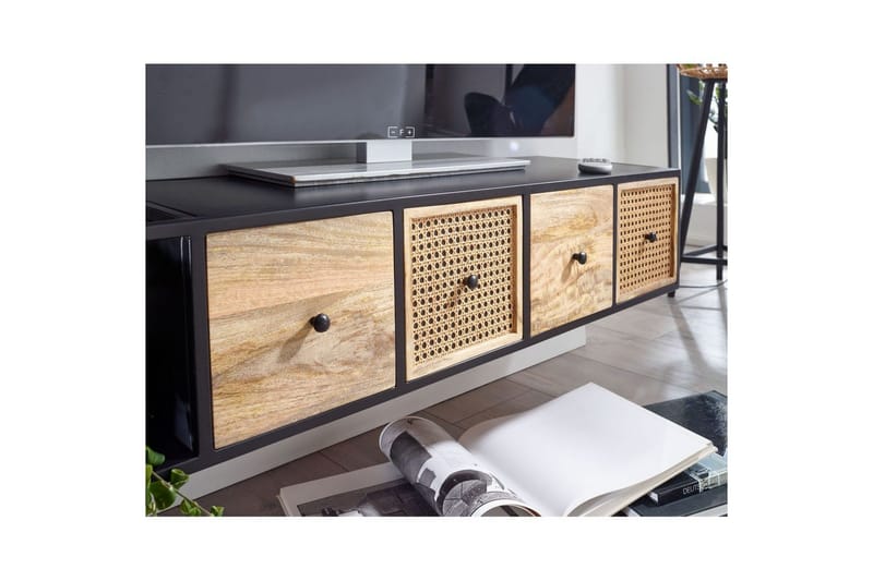 Lavbord Wohnling Metalhængende med 3 massive træskuffer Industriel - Møbler - TV borde & mediemøbler - Mediestativ & vægbeslag