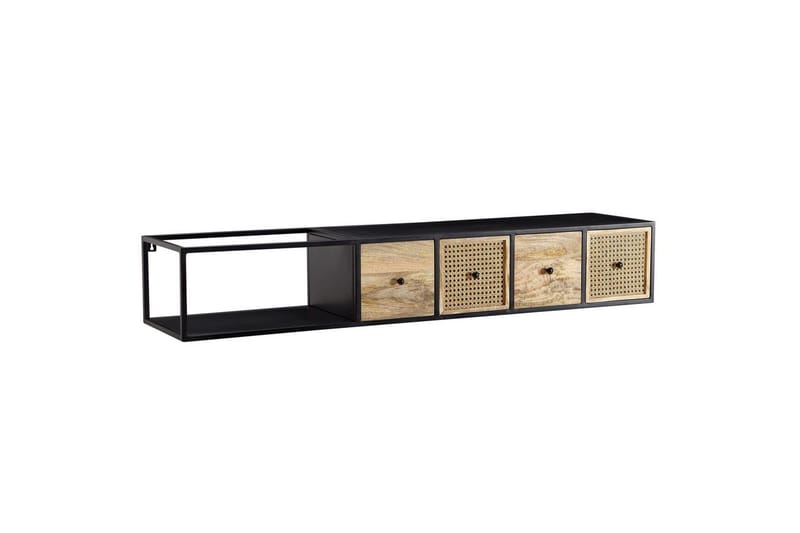 Lavbord Wohnling Metalhængende med 3 massive træskuffer Industriel, undefined