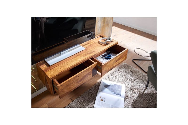 Lavbord Wohnling Solidt træ hængende med 2 skuffer landlig stil - Møbler - TV borde & mediemøbler - TV-skab