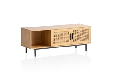Lavbord Wohnling Spånplade folieret med 2 skydedøre, wienerflet, moderne stil Eg - Eg - Møbler - TV borde & mediemøbler - TV-borde