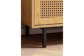 Lavbord Wohnling Spånplade folieret med 2 skydedøre, wienerflet, moderne stil Eg - Eg - Møbler - TV borde & mediemøbler - TV-borde
