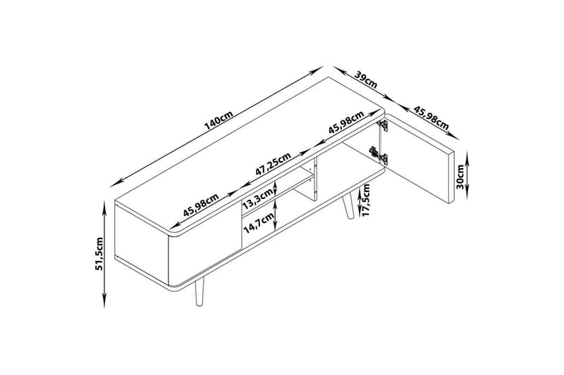 Lavskab Alandra - Møbler - TV borde & mediemøbler - TV-borde