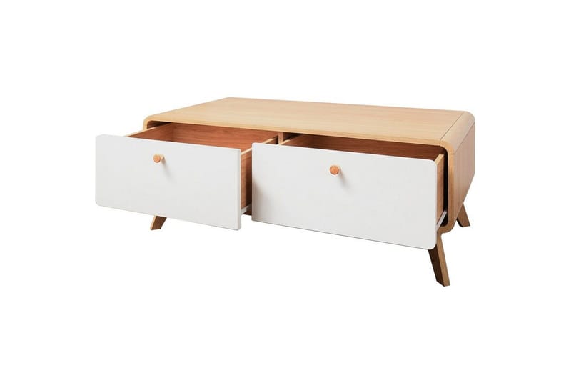 Lavskab Cassie 100x51x40 cm, Eg/Hvid - 100x51x40 cm, Eg/Hvid - Møbler - TV borde & mediemøbler - TV-borde