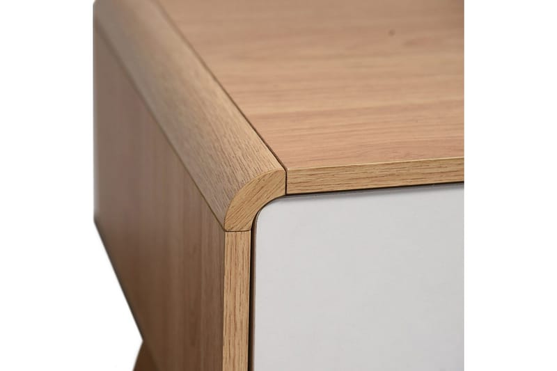 Lavskab Cassie 100x51x40 cm, Eg/Hvid - 100x51x40 cm, Eg/Hvid - Møbler - TV borde & mediemøbler - TV-borde