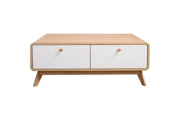 Lavskab Cassie 100x51x40 cm, Eg/Hvid - 100x51x40 cm, Eg/Hvid - Møbler - TV borde & mediemøbler - TV-borde