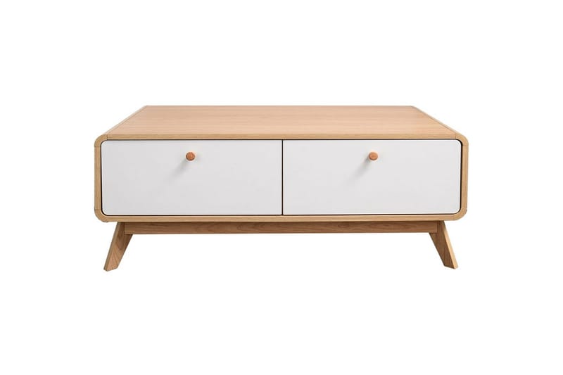 Lavskab Cassie 100x51x40 cm, Eg/Hvid - 100x51x40 cm, Eg/Hvid - Møbler - TV borde & mediemøbler - TV-borde