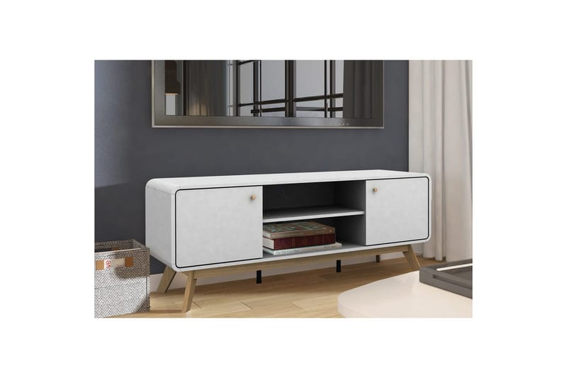 Lavskab Cassie 140x39x53 cm, Hvid/Hvid - 140x39x53 cm, Hvid/Hvid - Møbler - TV borde & mediemøbler - TV-borde