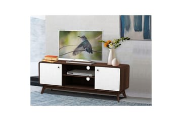 Lavskab Cassie 140x39x53 cm, Valnød/Hvid - 140x39x53 cm, Valnød/Hvid - Møbler - TV borde & mediemøbler - TV-borde