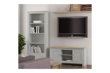 Lavskab Emerald 120x39x58 cm, Natur/Grå - 120x39x58 cm, Natur/Grå - Møbler - TV borde & mediemøbler - TV-borde