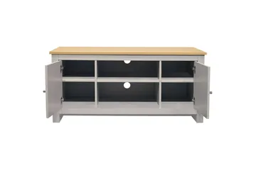 Lavskab Emerald 120x39x58 cm, Natur/Grå - 120x39x58 cm, Natur/Grå - Møbler - TV borde & mediemøbler - TV-borde