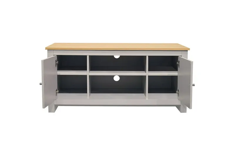 Lavskab Emerald 120x39x58 cm, Natur/Grå - 120x39x58 cm, Natur/Grå - Møbler - TV borde & mediemøbler - TV-borde