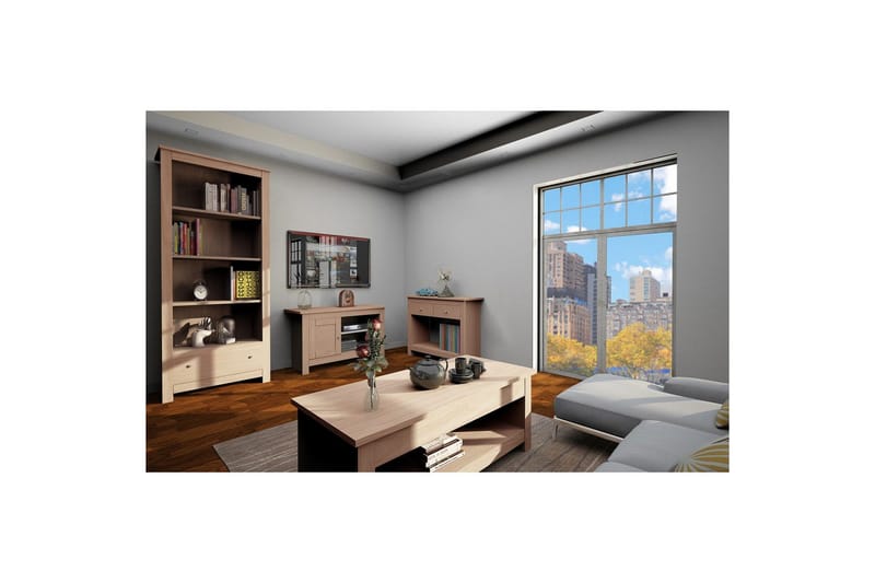 Lavskab Emerald 95x39x58 cm, Natur - 95x39x58 cm, Natur - Møbler - TV borde & mediemøbler - TV-borde