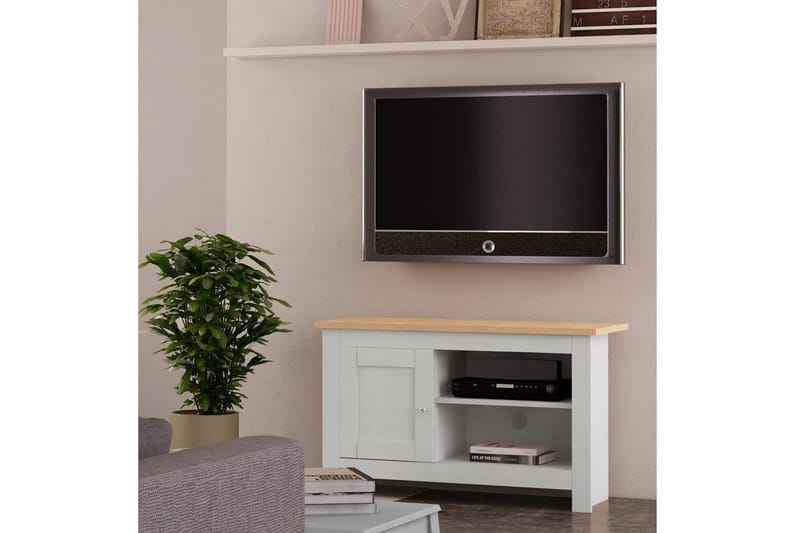 Lavskab Emerald 95x39x58 cm, Natur/Grå - 95x39x58 cm, Natur/Grå - Møbler - TV borde & mediemøbler - TV-borde