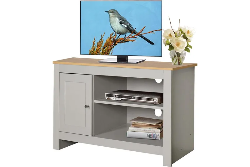 Lavskab Emerald 95x39x58 cm, Natur/Grå - 95x39x58 cm, Natur/Grå - Møbler - TV borde & mediemøbler - TV-borde