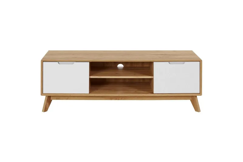 Lavskab Ezra Wotan Eg/Hvid - Wotan Eg/Hvid - Møbler - TV borde & mediemøbler - TV-borde