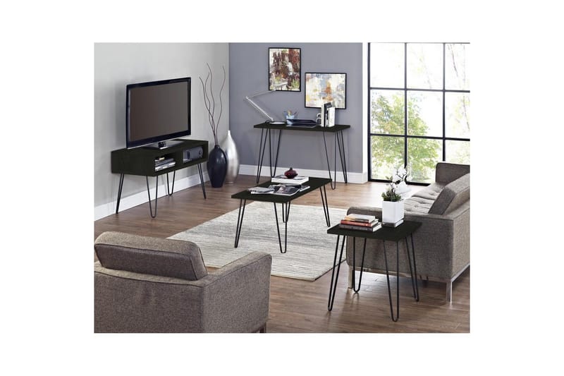 Lavskab Owen Sort/Eg - Sort/Eg - Møbler - TV borde & mediemøbler - TV-borde