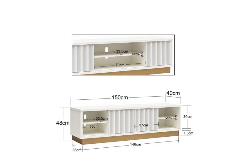 Lavskab Rene - Møbler - TV borde & mediemøbler - TV-borde