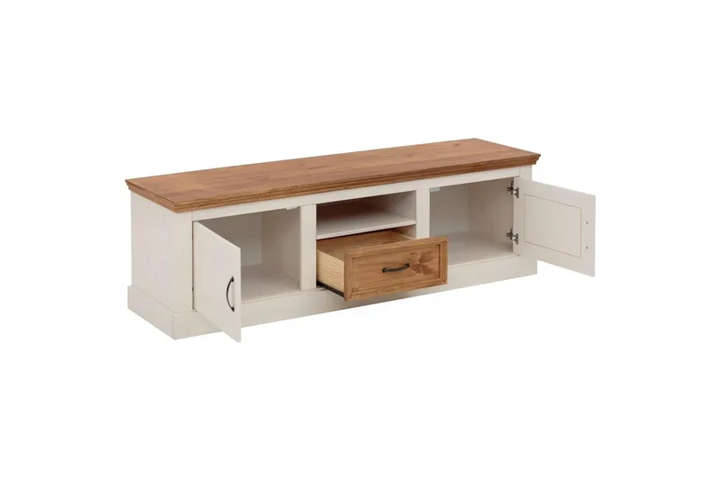 Lavskab Selma Hvid/Plet/Voks - Hvid/Plet/Voks - Møbler - TV borde & mediemøbler - TV-borde