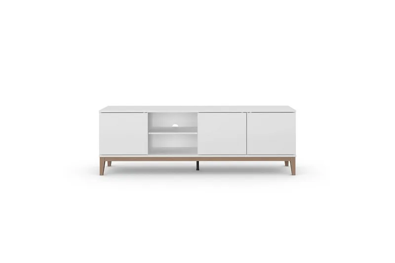 Lavskab Pelle Hvid/Wotan Eg - Hvid/Wotan Eg - Møbler - TV borde & mediemøbler - TV-borde