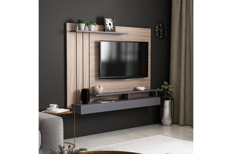 Lawrance TV-Bord 157 cm - Oak/Grå - TV-borde